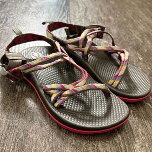 Chaco Sandals Kids Junior Multi Color Straps‎ Gray Pink Athletic Sport Size 3